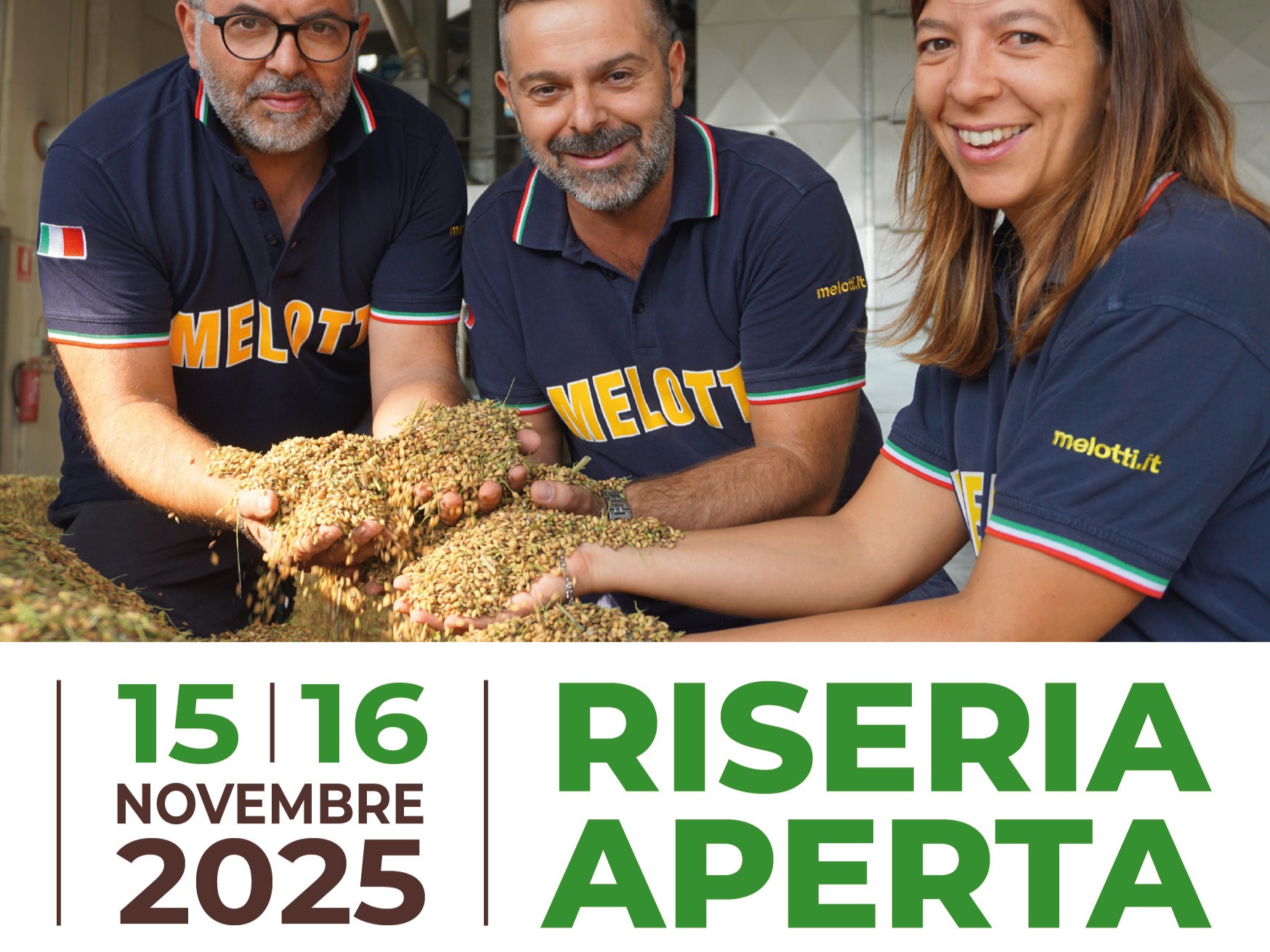 EVENTI MELOTTI : RISERIA APERTA 15 – 16 NOVEMBRE 2025