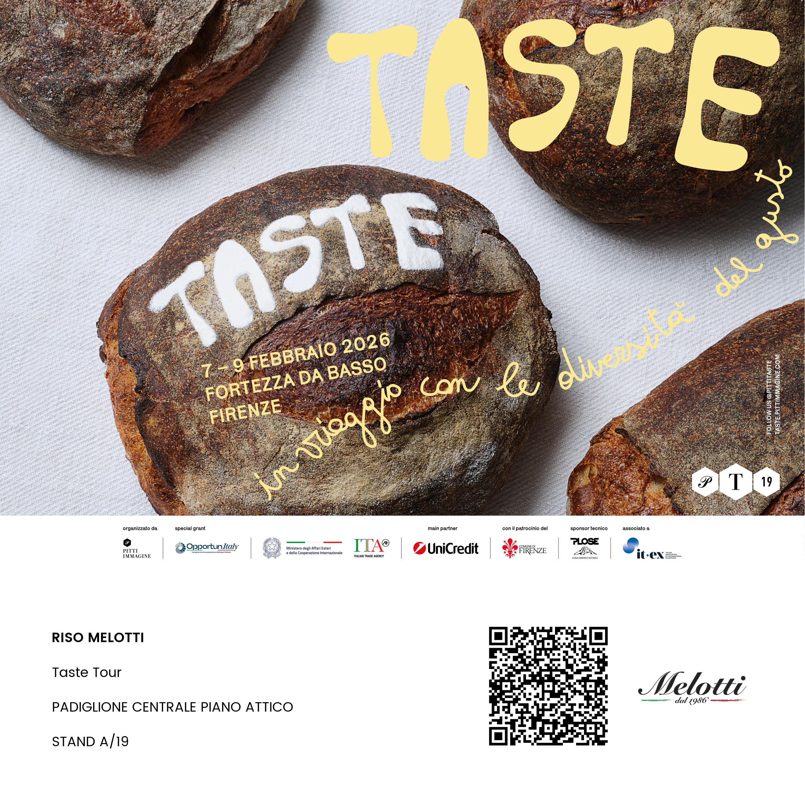 Ci vediamo a TASTE FIRENZE, 7-9 FEBBRAIO 2026
