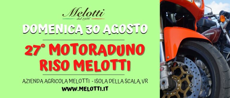 27° MOTORADUNO MELOTTI: 30 AGOSTO 2026… NON MANCARE!